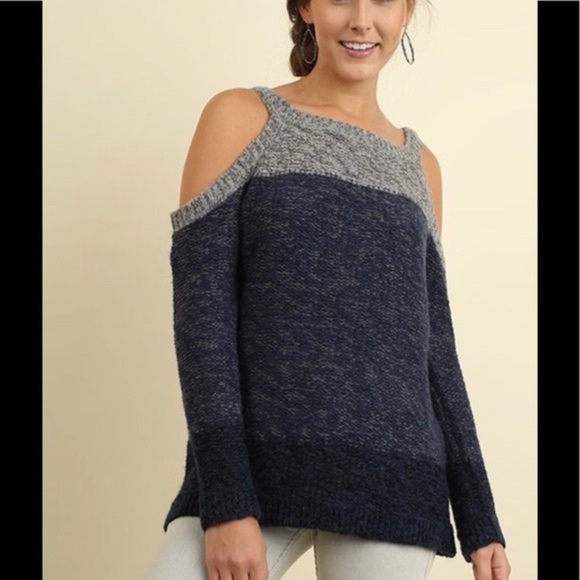 Umgee Cold Shoulder Sweater - Picture 3 of 6